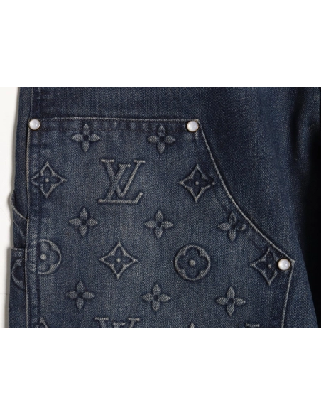 Louis Vuitton embossed monogram cargo jeans TSK1,Louis Vuitton