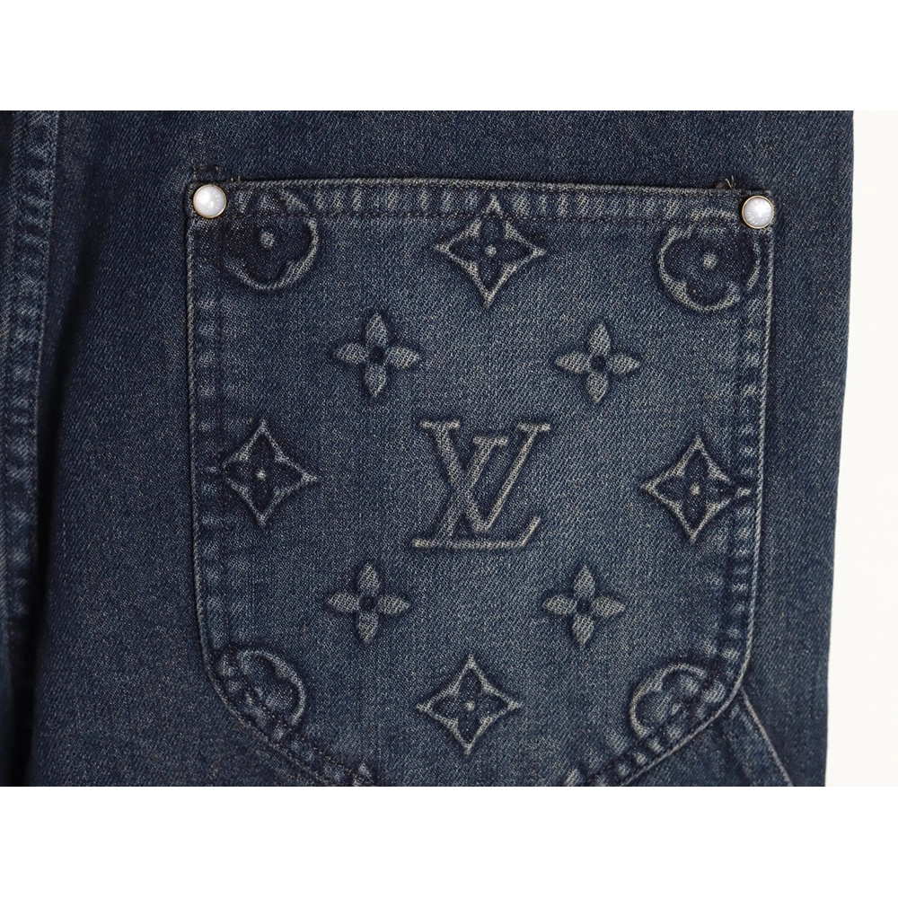 Louis Vuitton embossed monogram cargo jeans TSK1,Louis Vuitton