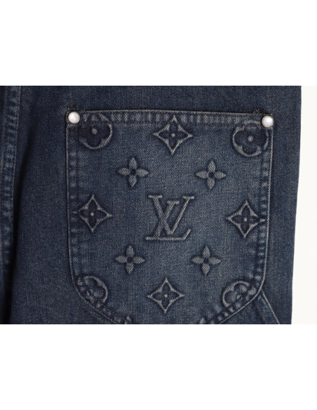 Louis Vuitton embossed monogram cargo jeans TSK1,Louis Vuitton