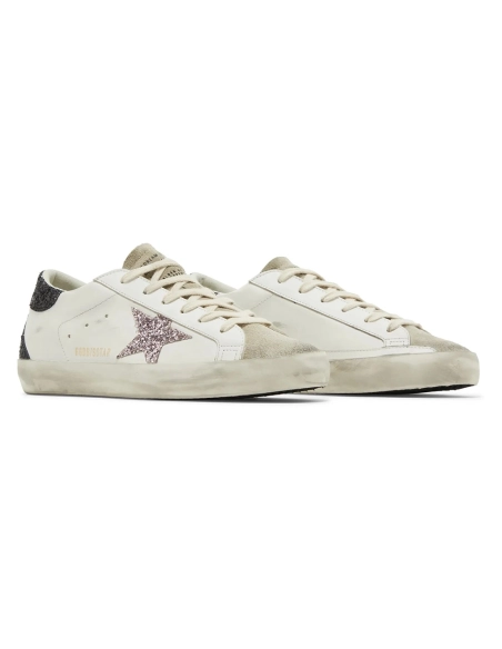 Golden Goose Wmns Superstar White Mauve Pink Glitter,GOLDEN GOOSE