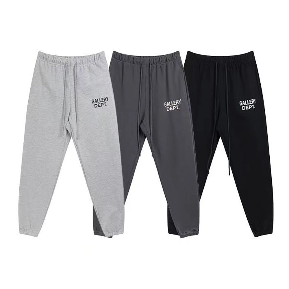 Gallery Dept LogoPrint Cotton weatpants,Gallery Dept Jeans,PANTS JEANS,APPAREL