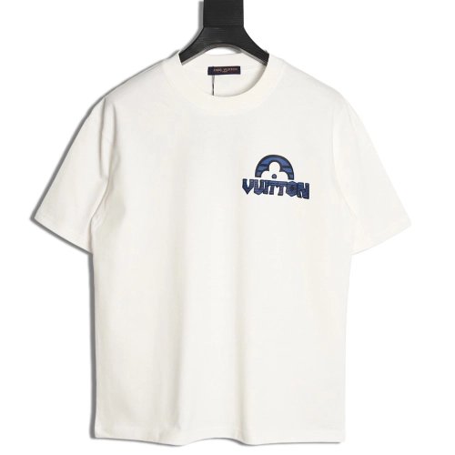 Louis Vuitton black blue lettering shortsleeved Tshirt,Louis Vuitton T Shirt,Tshirt,APPAREL