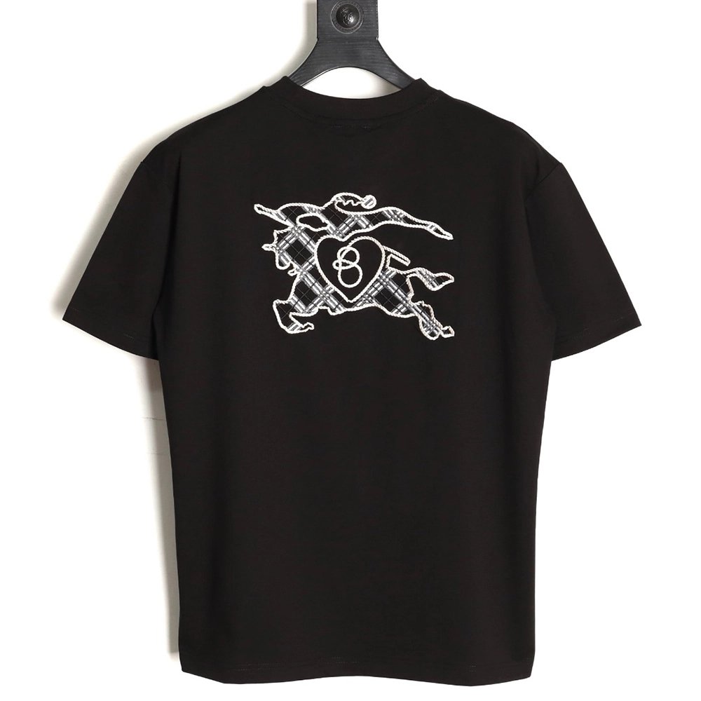 Burberry Warhorse Embroidered Round Neck Short Sleeve T-Shirt TSK1,Burberry