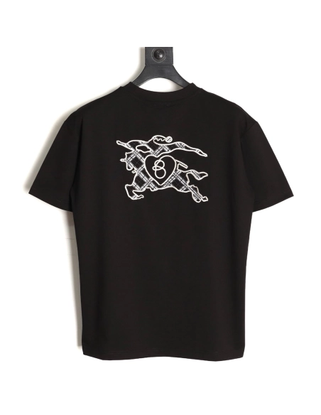 Burberry Warhorse Embroidered Round Neck Short Sleeve T-Shirt TSK1,Burberry