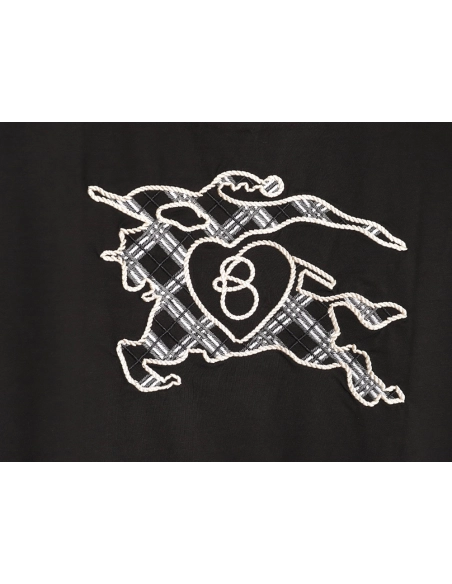 Burberry Warhorse Embroidered Round Neck Short Sleeve T-Shirt TSK1,Burberry