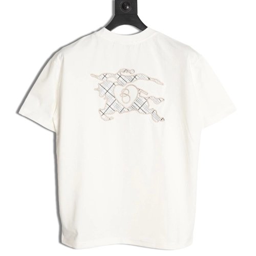 Burberry Warhorse Embroidered Round Neck Short Sleeve T-Shirt,Burberry