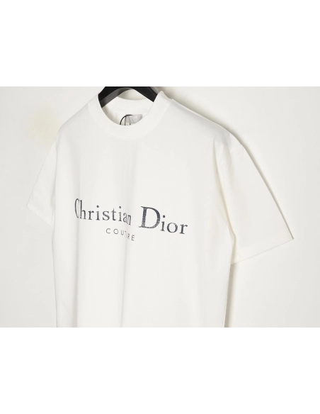 Dior gradient letter round neck short sleeve T-shirt,Dior