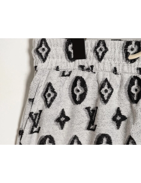 Louis Vuitton all-over monogram logo jacquard shorts TSK1,Louis Vuitton