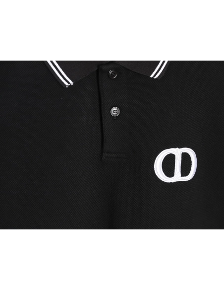 Dior embroidered logo short-sleeved polo shirt TSK1,Dior