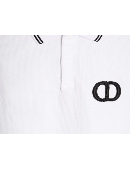 Dior embroidered logo short-sleeved polo shirt,Dior