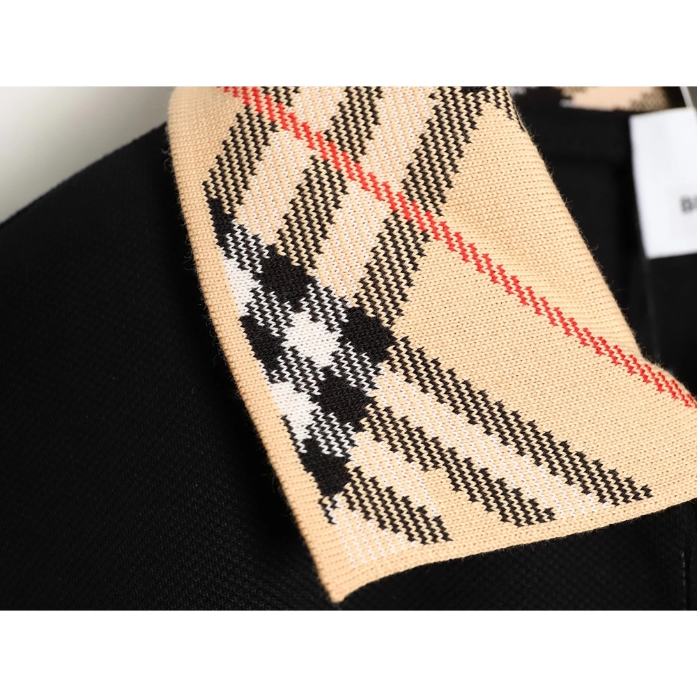 Burberry leather logo short-sleeved polo shirt TSK1,Burberry