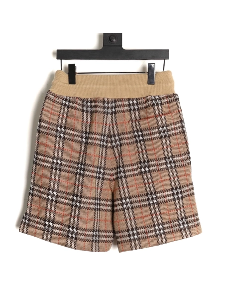 Burberry Yellow Check Cotton Blend Check Shorts,Burberry
