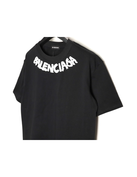 Balenciaga collar lettering short-sleeved T-shirt TSK1,Balenciaga