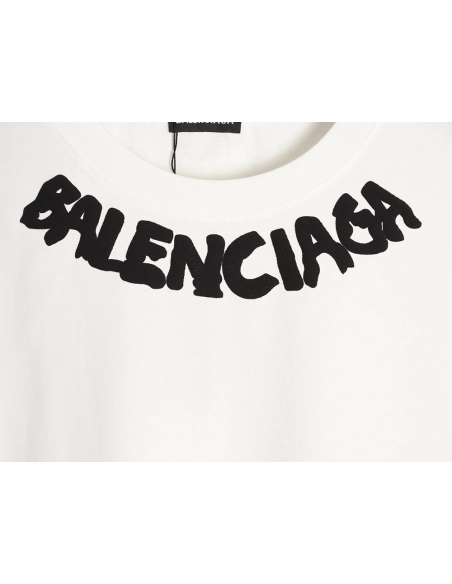 Balenciaga collar lettering short-sleeved T-shirt,Balenciaga