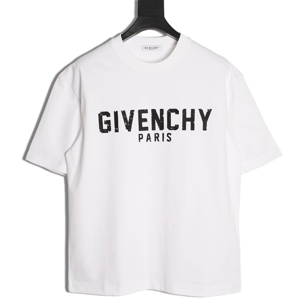 Givenchy three-dimensional laminated letter short sleeves,Givenchy