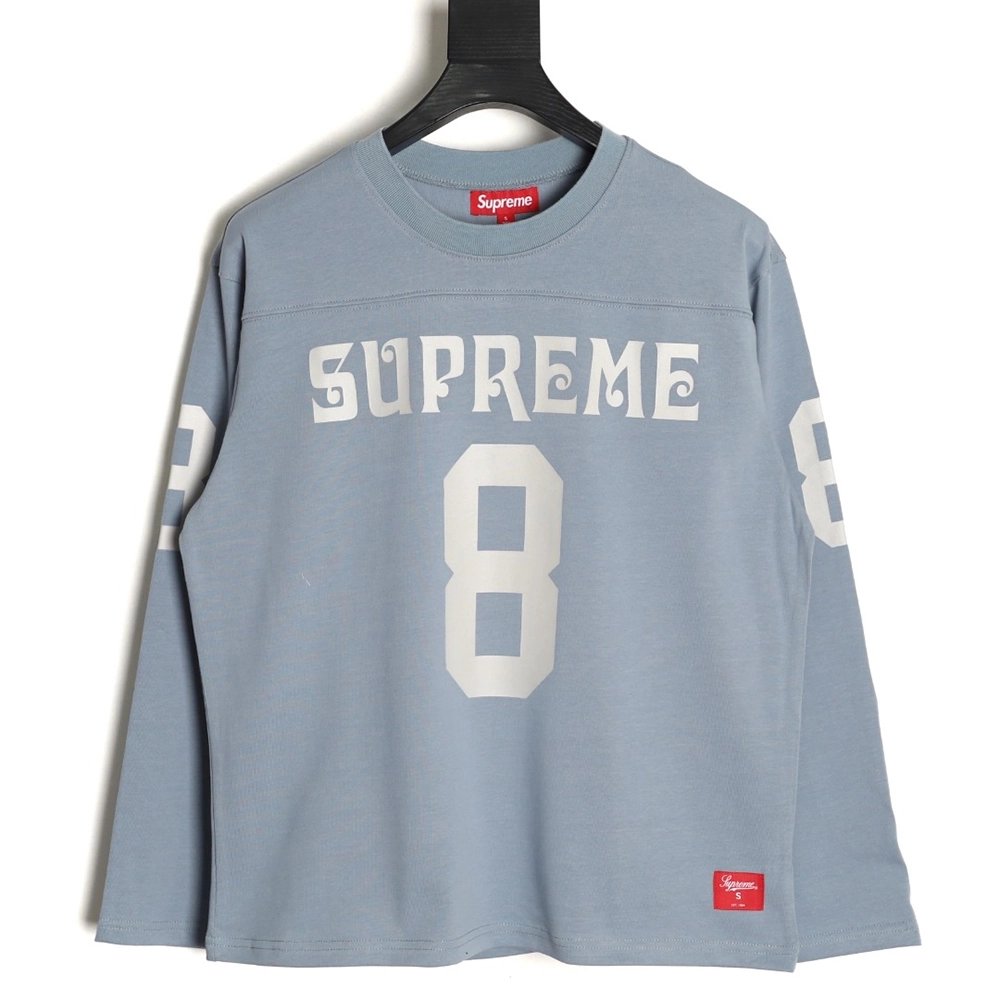 Supreme No. 8 Sanskrit font long-sleeved T-shirt TSK1,Supreme