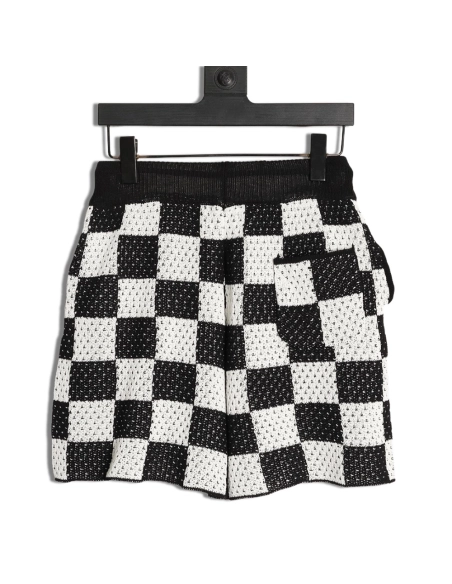 Askyurself checkerboard knit shorts TSK1,ASKYURSELF