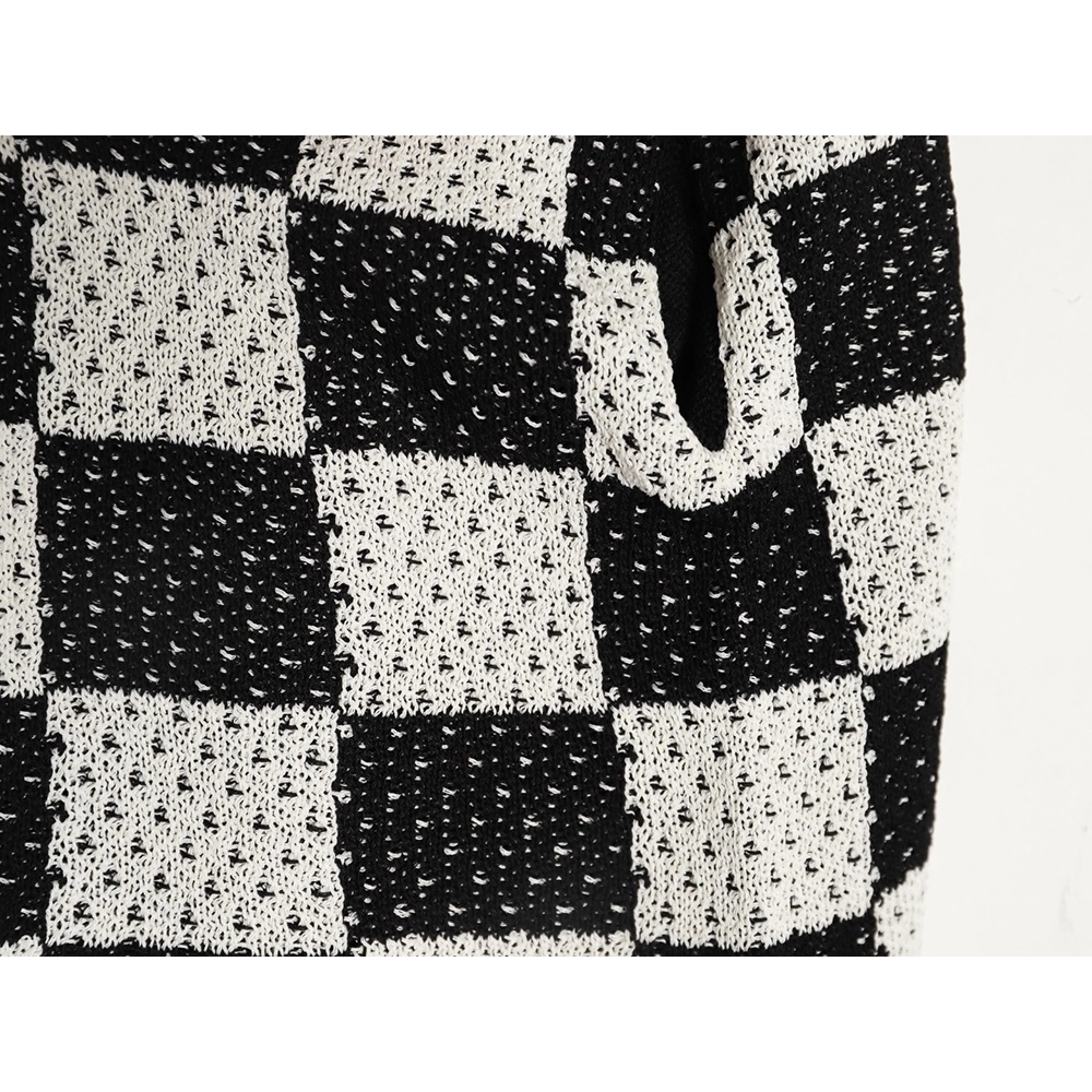 Askyurself checkerboard knit shorts TSK1,ASKYURSELF