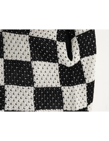 Askyurself checkerboard knit shorts TSK1,ASKYURSELF