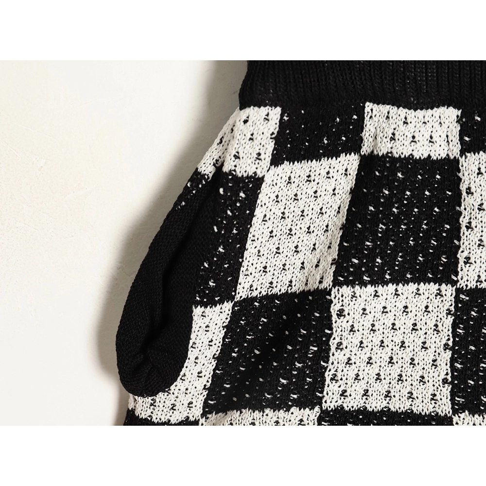 Askyurself checkerboard knit shorts TSK1,ASKYURSELF