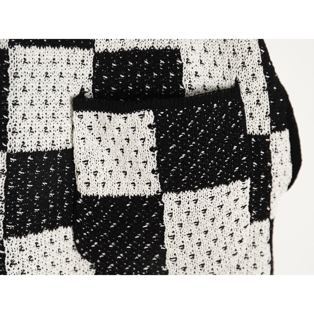Askyurself checkerboard knit shorts TSK1,ASKYURSELF