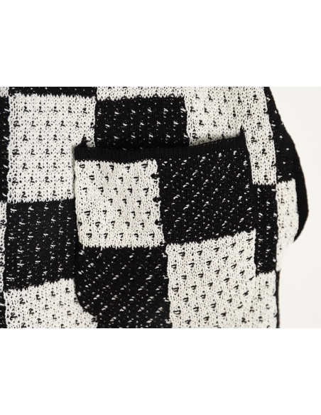 Askyurself checkerboard knit shorts TSK1,ASKYURSELF