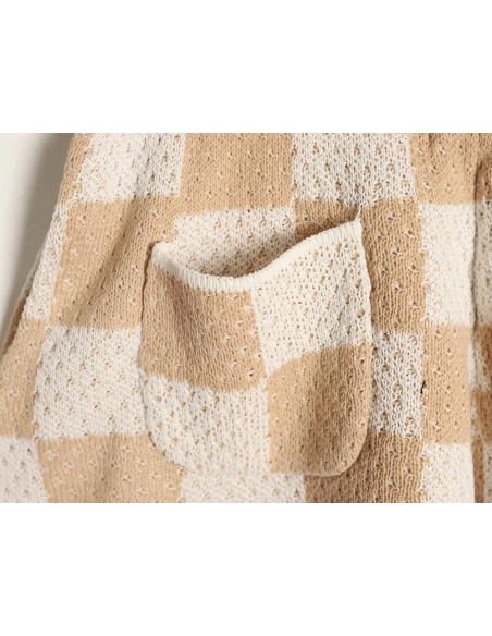 Askyurself checkerboard knit shorts,ASKYURSELF