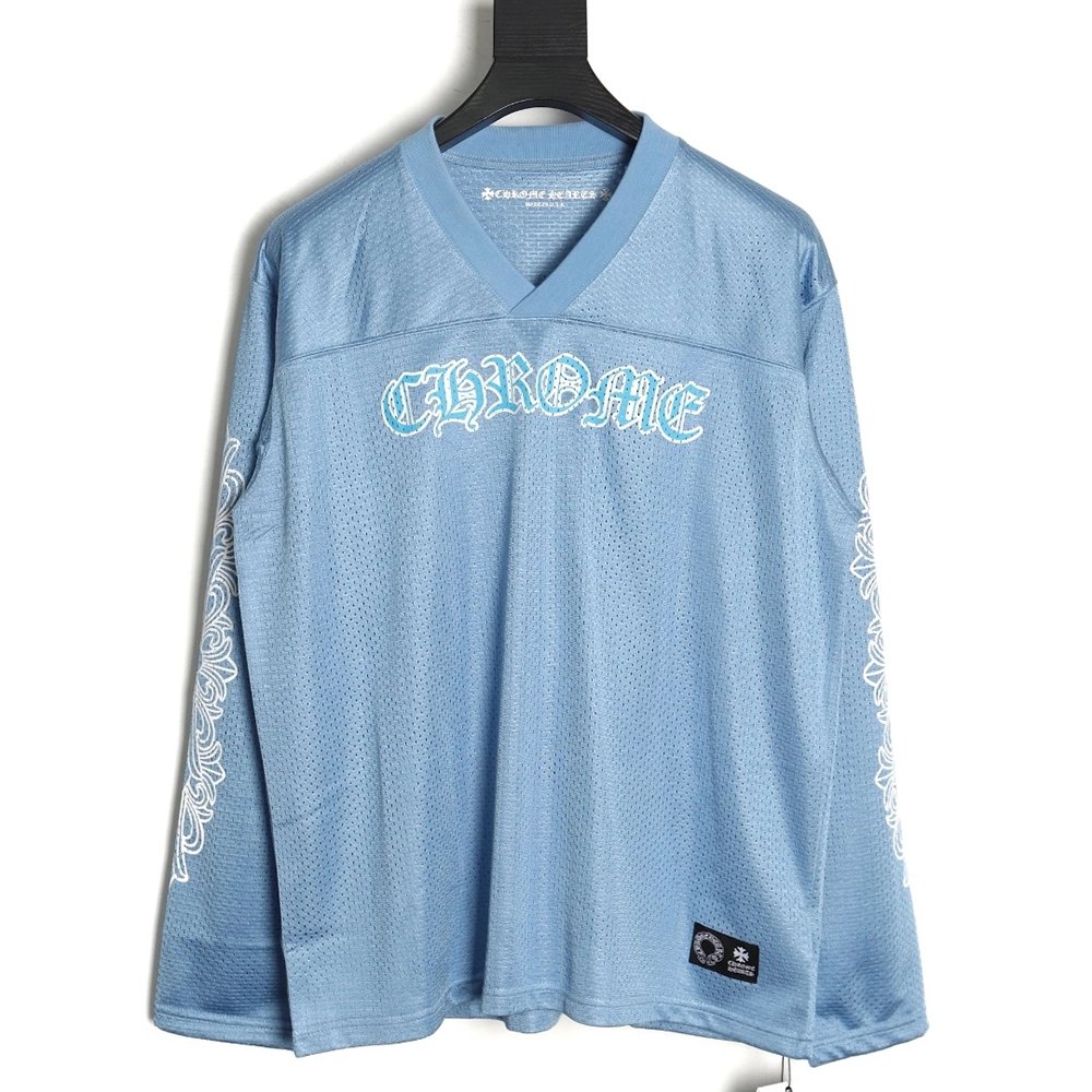 Chrome Hearts Sanskrit mesh hockey long-sleeved T-shirt,Chrome Hearts