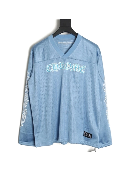 Chrome Hearts Sanskrit mesh hockey long-sleeved T-shirt,Chrome Hearts