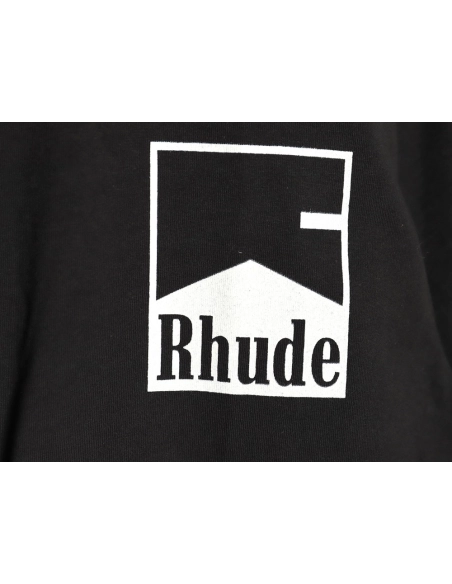 Rhude Marlboro retro logo print slogan short-sleeved T-shirt,Rhude