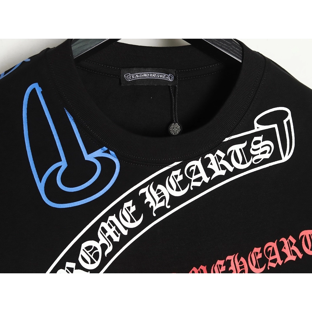 Chrome Hearts colorful lettering logo print short sleeves,Chrome Hearts