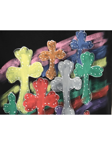 Chrome Hearts Rainbow Cross Short Sleeve T-Shirt,Chrome Hearts