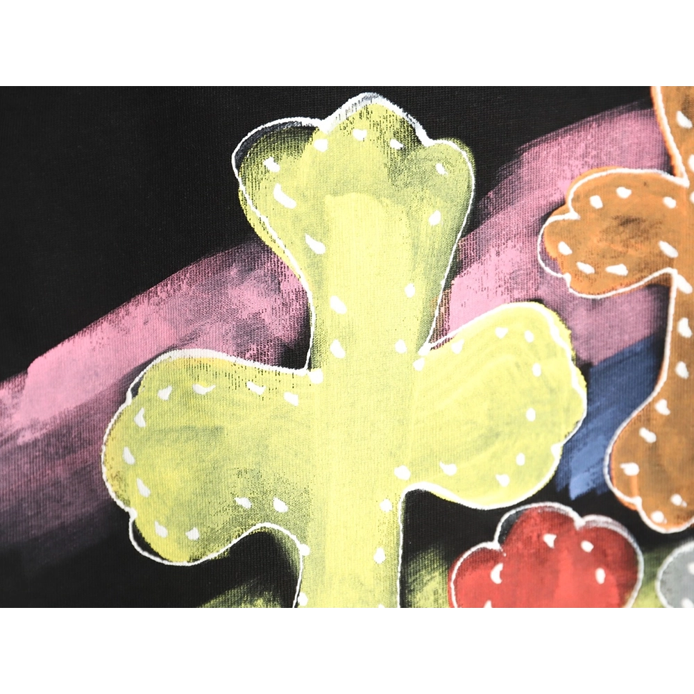 Chrome Hearts Rainbow Cross Short Sleeve T-Shirt,Chrome Hearts