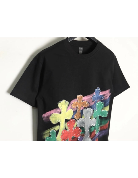Chrome Hearts Rainbow Cross Short Sleeve T-Shirt,Chrome Hearts