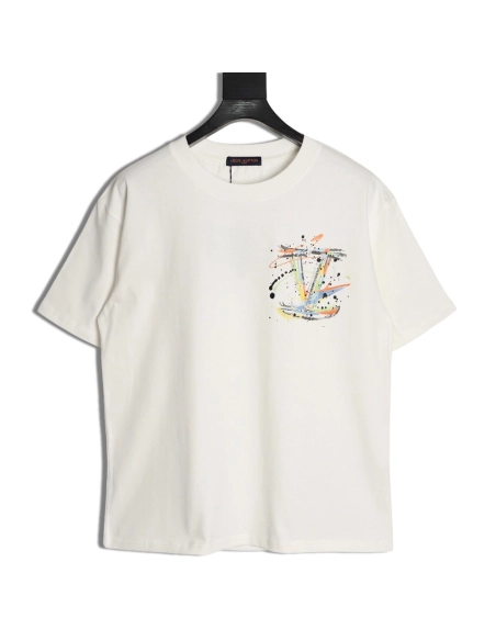 Louis Vuitton hand-painted short-sleeved T-shirt,Louis Vuitton