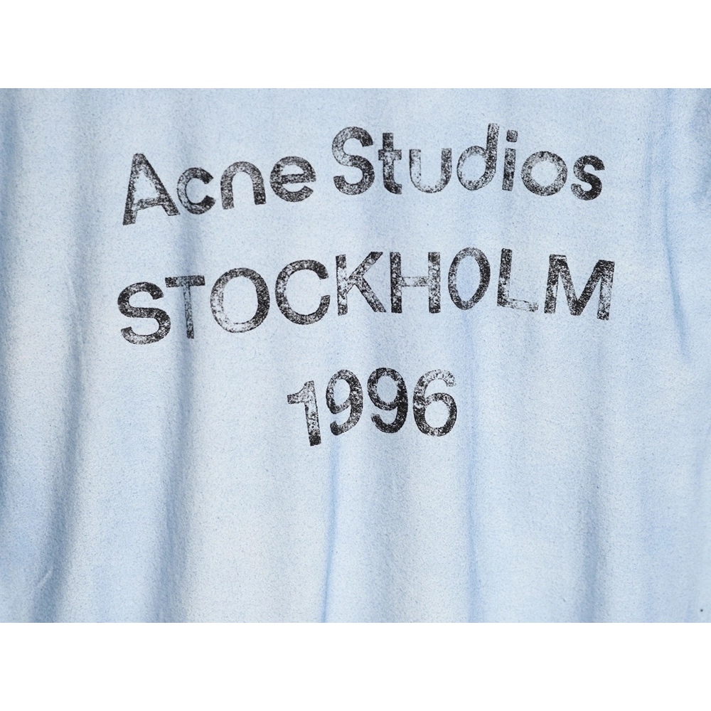 Acne Studios 1996 sandblasted distressed washed long-sleeved T-shirt TSK2,Chrome Hearts