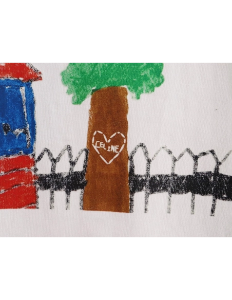 Celine graffiti painting new flower short sleeve,Celine