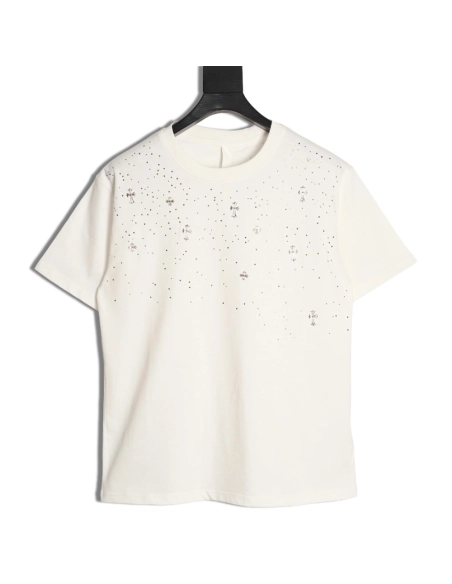 Chrome Hearts Gypsophila rhinestone short-sleeved T-shirt,Chrome Hearts
