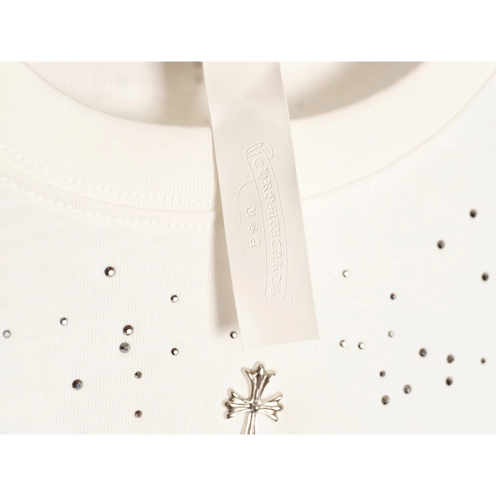 Chrome Hearts Gypsophila rhinestone short-sleeved T-shirt,Chrome Hearts