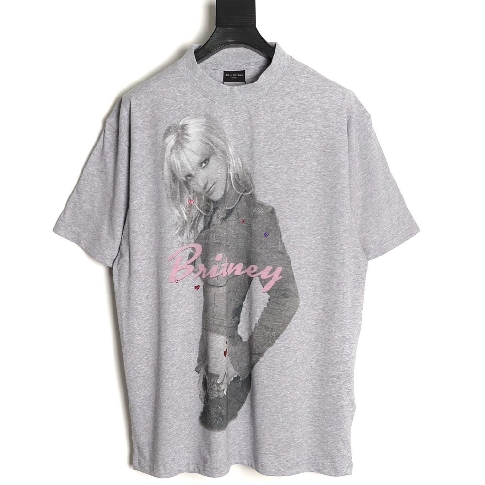 Balenciaga Britney washed round neck short sleeve T-shirt,Balenciaga