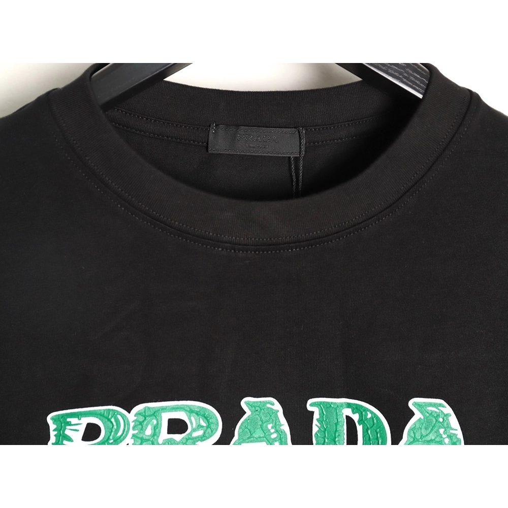 Prada green letter logo print short sleeves TSK1,Prada