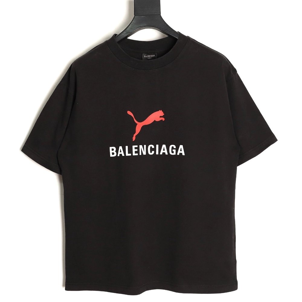 Balenciaga Puma joint round neck short-sleeved T-shirt TSK2,Balenciaga