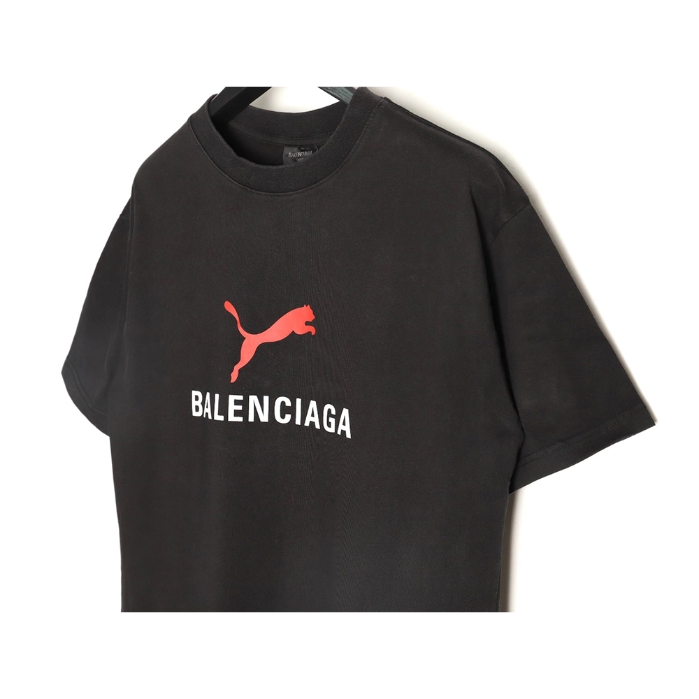 Balenciaga Puma joint round neck short-sleeved T-shirt TSK2,Balenciaga