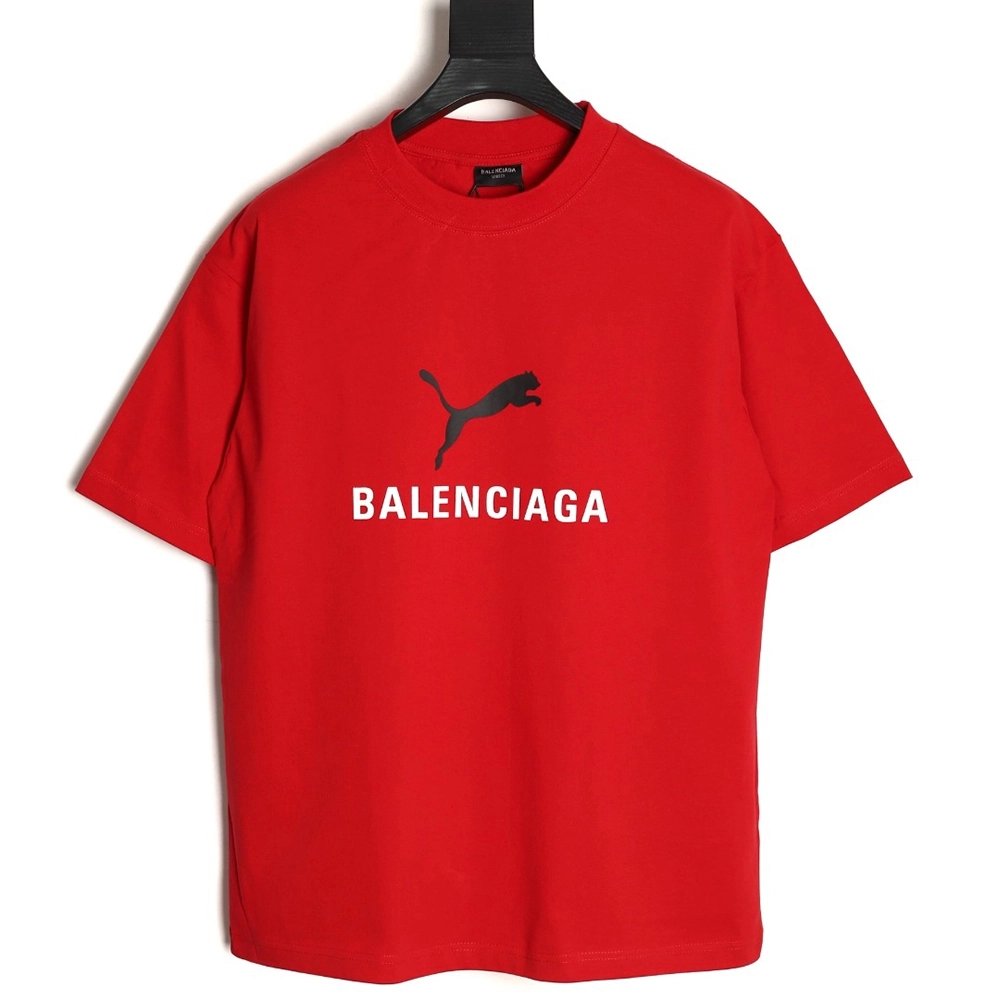 Balenciaga Puma joint round neck short-sleeved T-shirt TSK1,Balenciaga