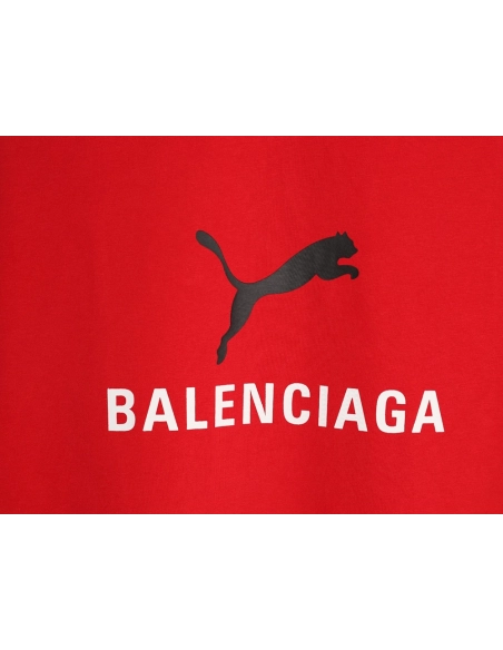 Balenciaga Puma joint round neck short-sleeved T-shirt TSK1,Balenciaga