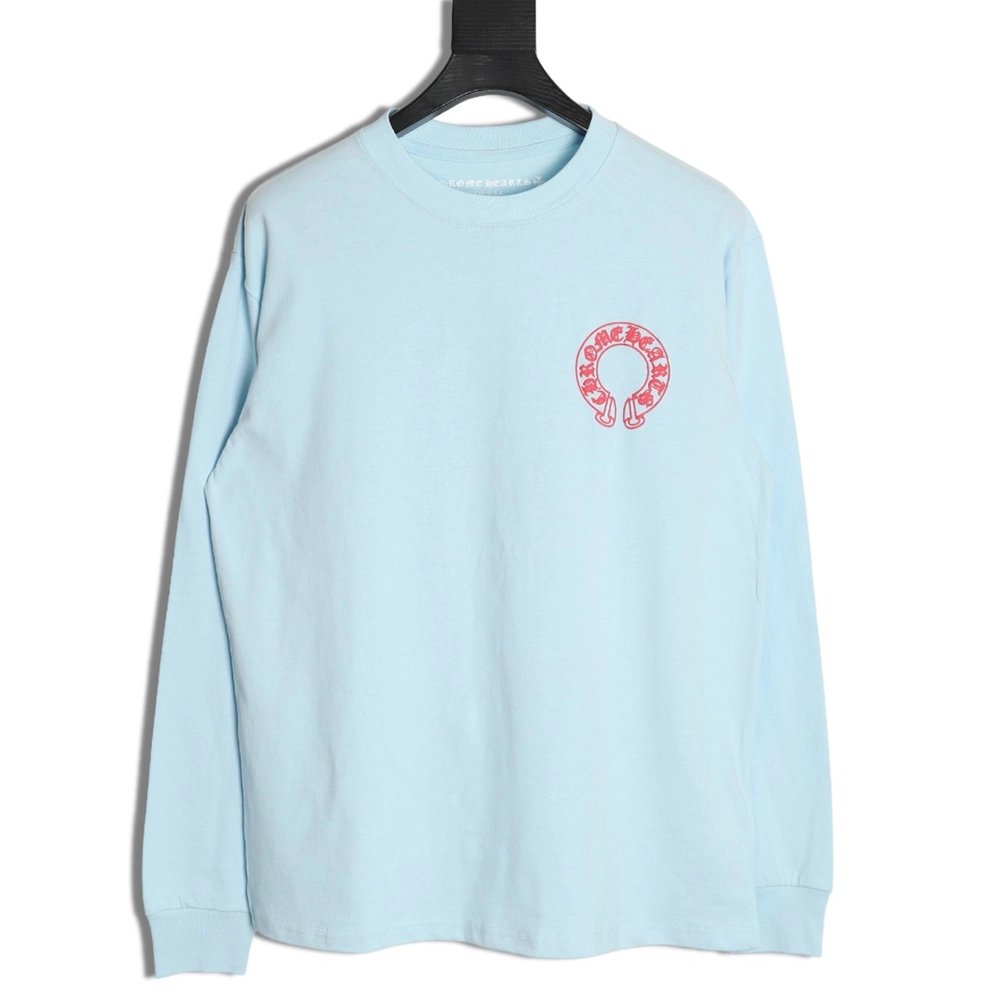 Chrome Hearts foam horseshoe long-sleeved T-shirt TSK1,Chrome Hearts
