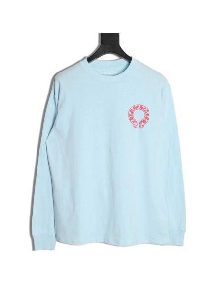 Chrome Hearts foam horseshoe long-sleeved T-shirt TSK1,Chrome Hearts