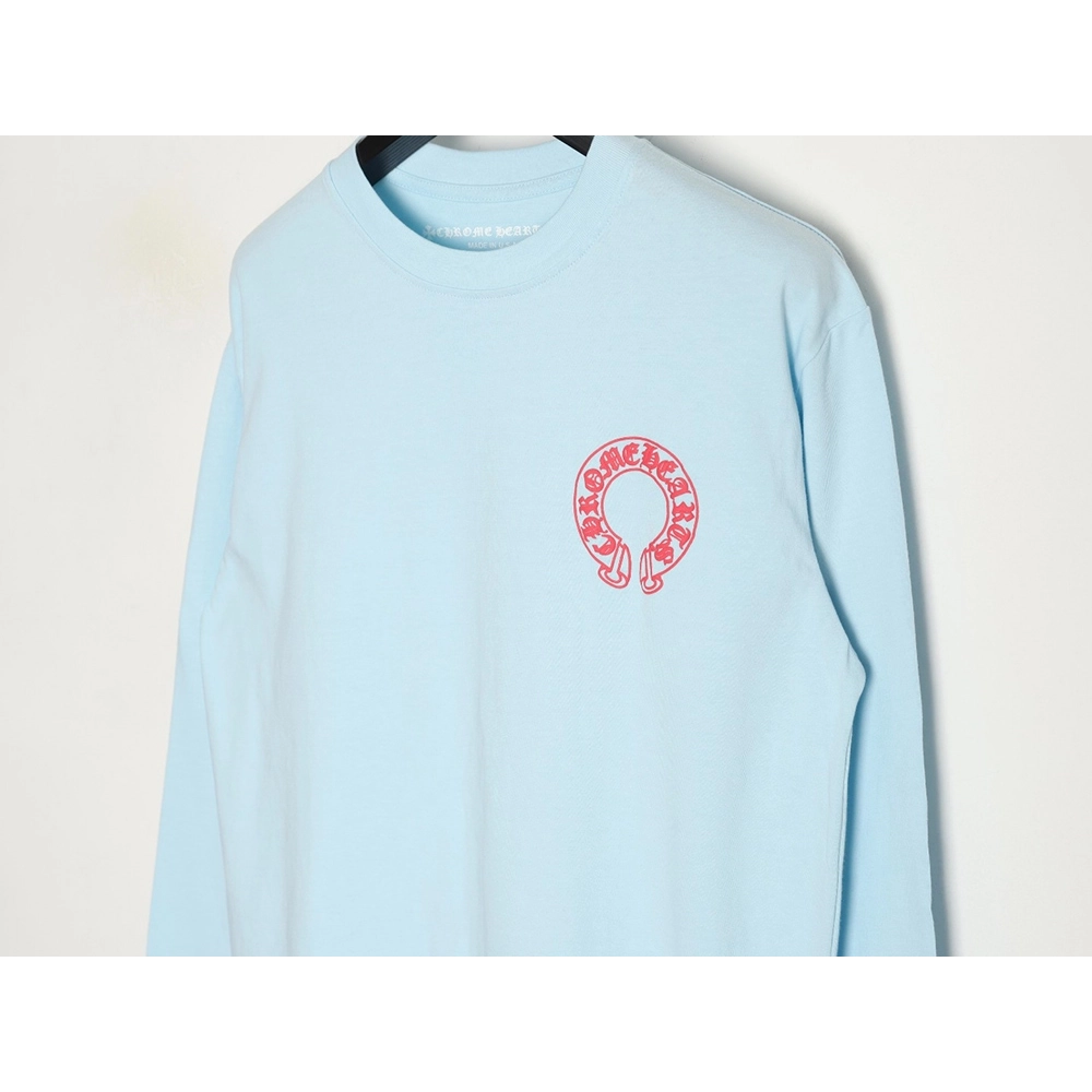 Chrome Hearts foam horseshoe long-sleeved T-shirt TSK1,Chrome Hearts