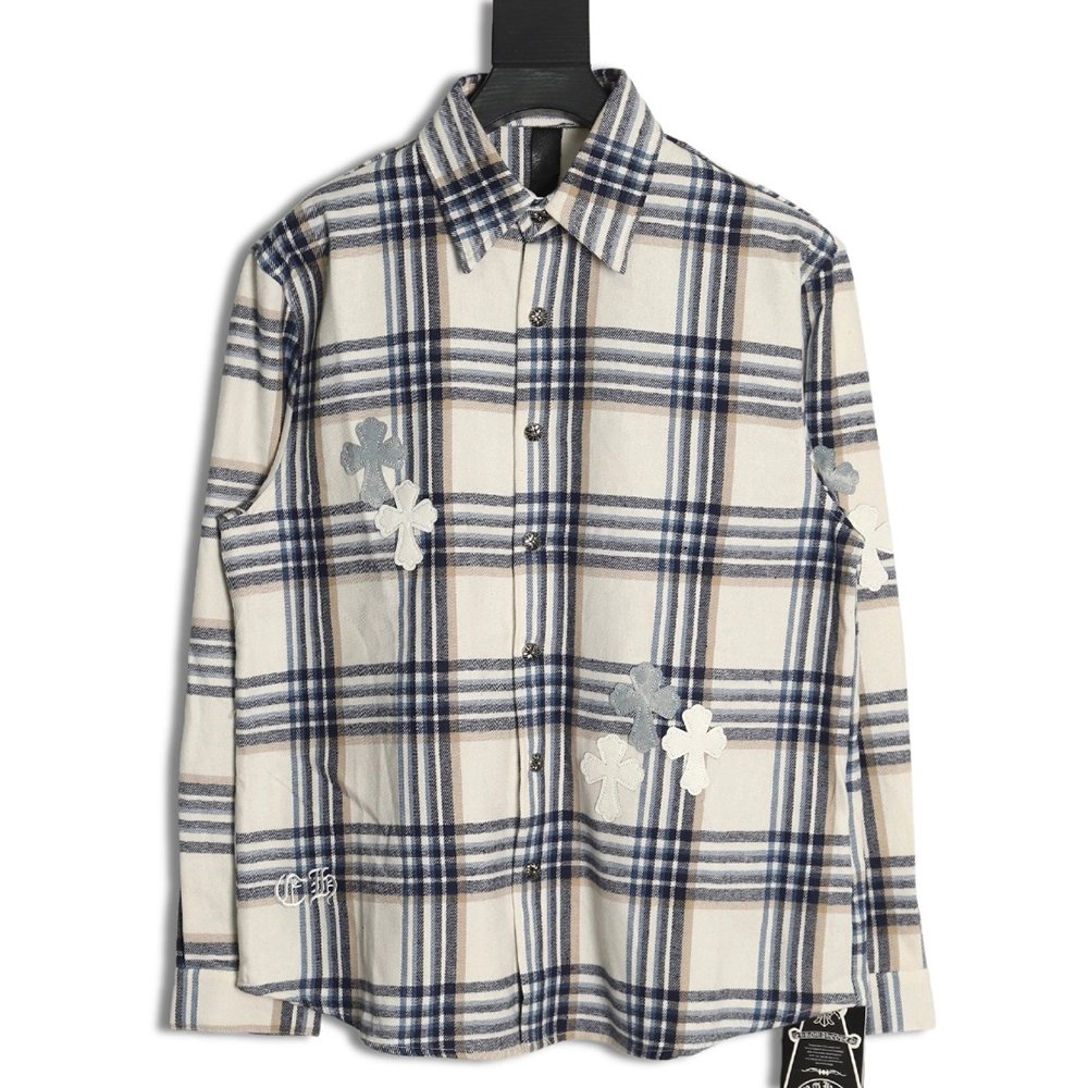 Chrome Hearts Patch Cross Shirt Jacket,Chrome Hearts