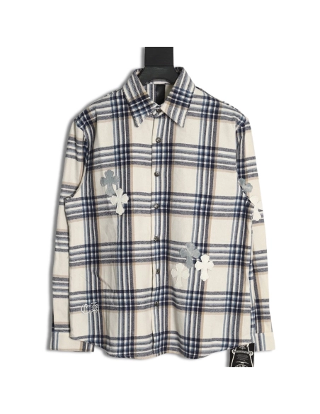 Chrome Hearts Patch Cross Shirt Jacket,Chrome Hearts